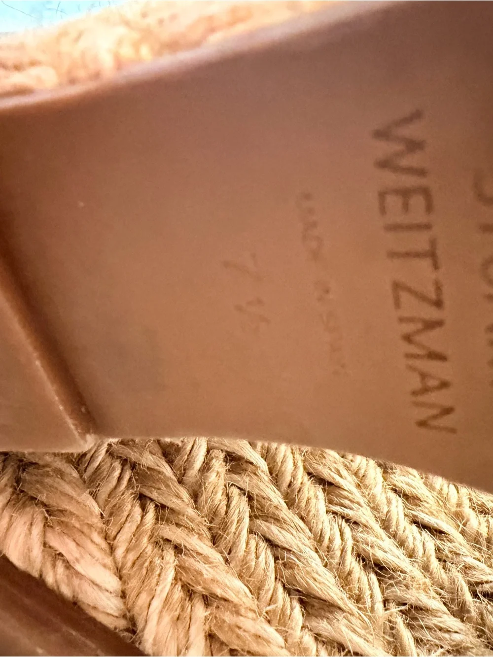 Stuart Weitzman Neutral Espadrille Wedge Sandals - Beige